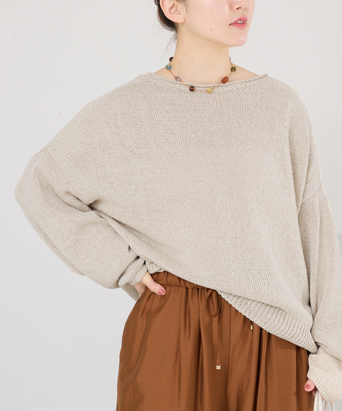 IENA イエナ　圧縮フォルムワイドニット セーター【新品】 IENA（イエナ） ニット セーター ミックスヤーン ワイドプルオーバー