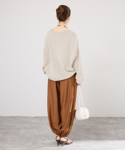 IENA（イエナ） ニット セーター ミックスヤーン ワイドプルオーバー