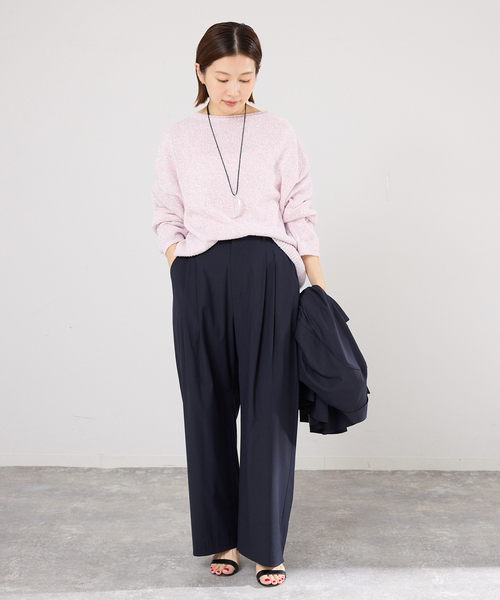 IENA（イエナ） ニット セーター ミックスヤーン ワイドプルオーバー