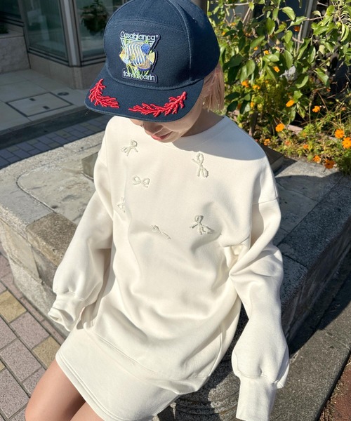 「Alley by w closet」 スウェットカットソー FREE チャコールグレー レディース_画像3