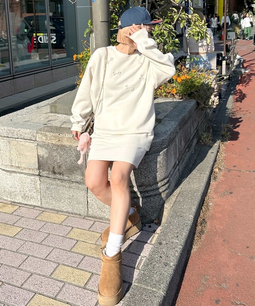 「Alley by w closet」 スウェットカットソー FREE チャコールグレー レディース_画像6
