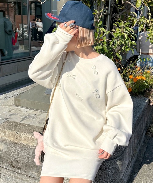 「Alley by w closet」 スウェットカットソー FREE チャコールグレー レディース_画像8