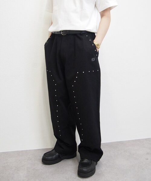 「Sourcream」 チノパンツ MEDIUM ブラック メンズ