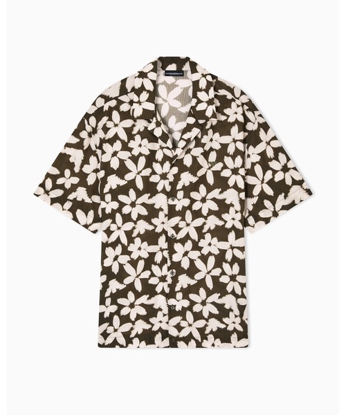 エンポリオアルマーニ シルクブラウス シャツ 長袖 オープンカラー ■GY18 EMPORIO ARMANI シャツ 「エンポリオ アルマーニ」ビーチウェア