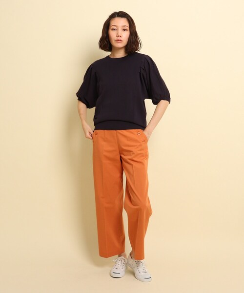 「Dessin」 半袖ニット 01 ワインレッド レディース_画像9