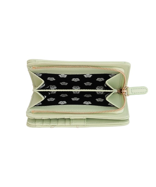 マリークワント ライトグリーン 二つ折り財布 MARY QUANT（マリークヮント） 財布 マリークワント エンブロデイジー