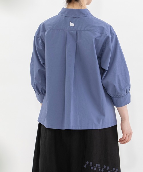 ■即発送■ 新品 UTAA ユタ レディース シャツ トップス 半袖 XSサイズ nop de nod（ノップドゥノッド） ブラウス シャツ 半袖 太前立て6分袖