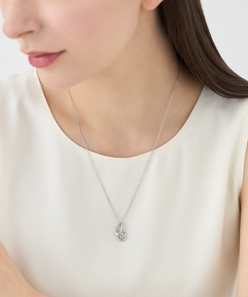 4℃（ヨンドシー） ネックレス Anniversary」シルバー しずく