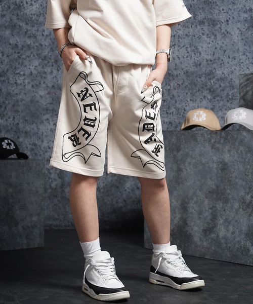 ワイドパンツ ハーフパンツ パンツ 短パン 「セットアップ可能
