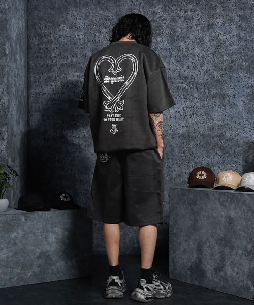 ワイドパンツ ハーフパンツ パンツ 短パン 「セットアップ可能