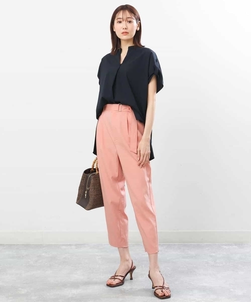 「MK MICHEL KLEIN」 スラックス 40 ネイビー レディース_画像3