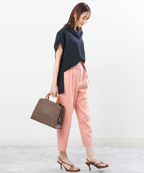 「MK MICHEL KLEIN」 スラックス 40 ネイビー レディース_画像4