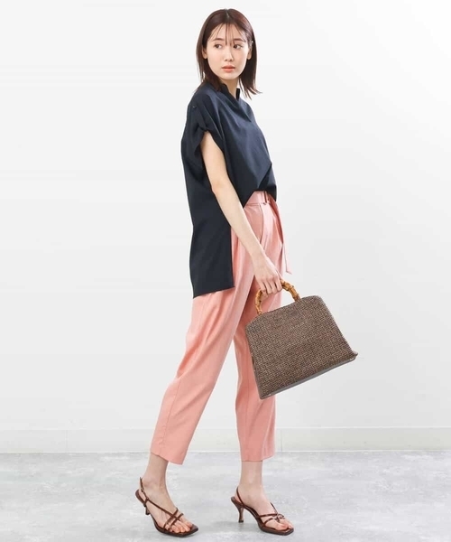 「MK MICHEL KLEIN」 スラックス 40 ネイビー レディース_画像5
