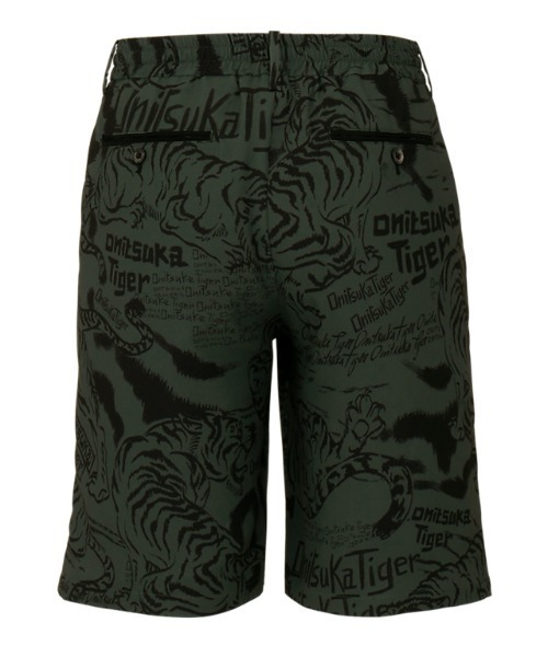 Onitsuka Tiger 黒 ショートパンツ Onitsuka Tiger（オニツカタイガー） パンツ PRINTED SHORTS / プリン