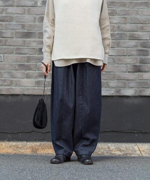 「かぐれ」 デニムパンツ FREE ブルー レディース_画像4