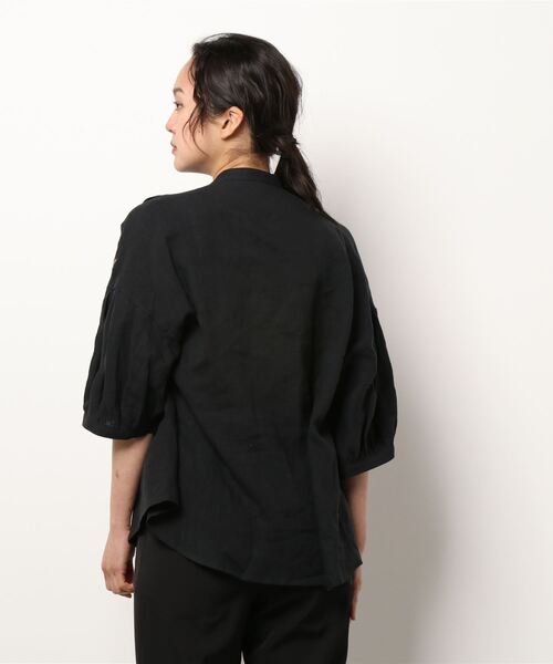 「haupia」 半袖ブラウス MEDIUM ベージュ レディース_画像4