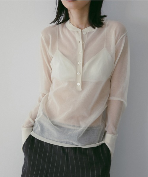 anuke（アンヌーク） ニット セーター Sheer Henley Knit レディース