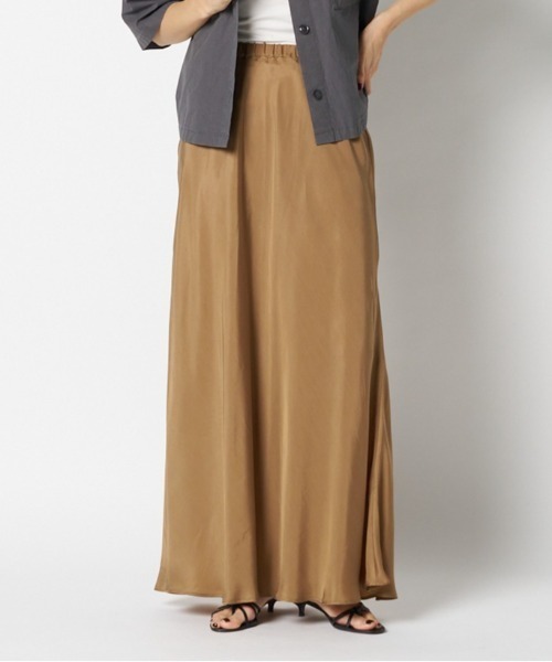 スカート CUPRO MAXI FLARE SKIRT