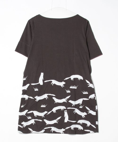 「Design Tshirts Store graniph」 半袖ワンピース FREE グレー レディース_画像2