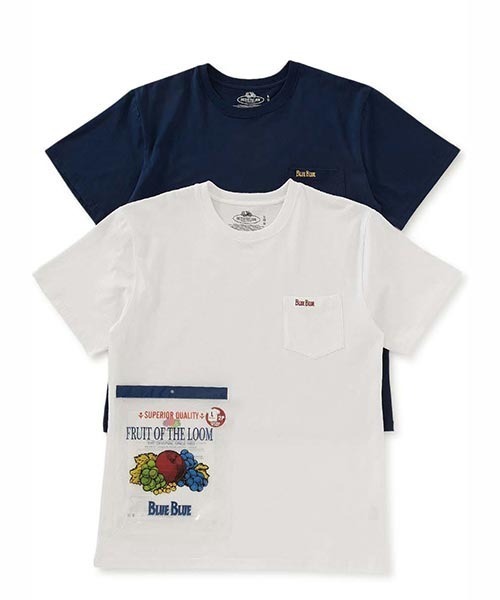BLUE BLUE（ブルーブルー） tシャツ FRUIT OF THE LOOM × オーガニック