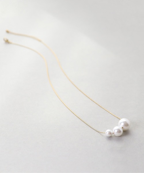 ネックレス 金属アレルギー対応「ieLS」ステンレス　シェルパール/イミテーションターコイズ　ネックレス レディース メンズの画像