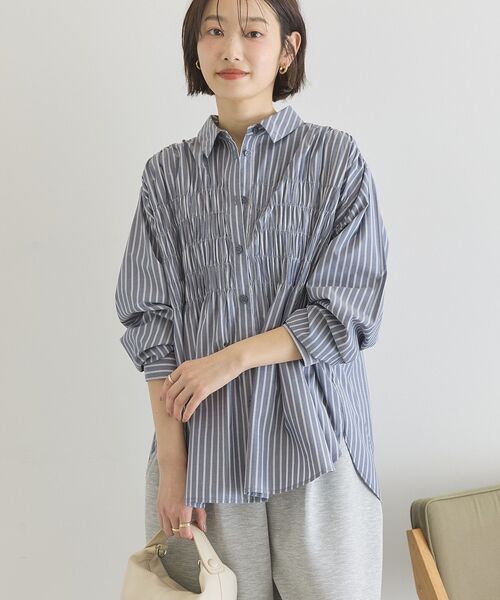 「AMERICAN HOLIC」 長袖シャツ M ブルー系その他7 レディース_画像2