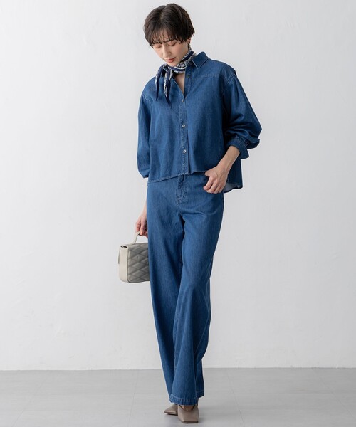 「23区」 デニムパンツ 38 ブルー レディース_画像5