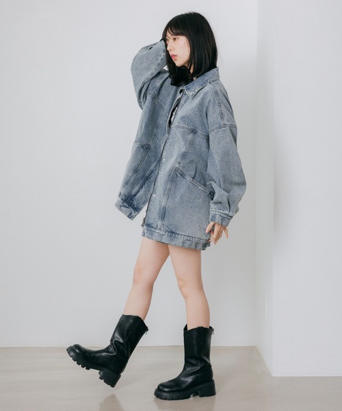 「Heather」 デニムジャケット FREE ブルー レディース_画像5