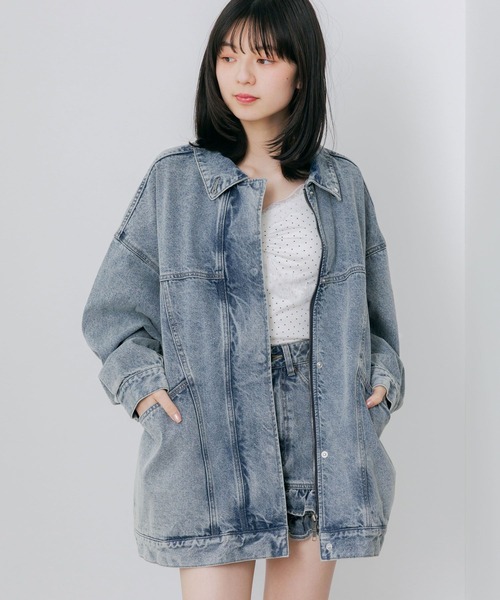 「Heather」 デニムジャケット FREE ブルー レディース_画像7