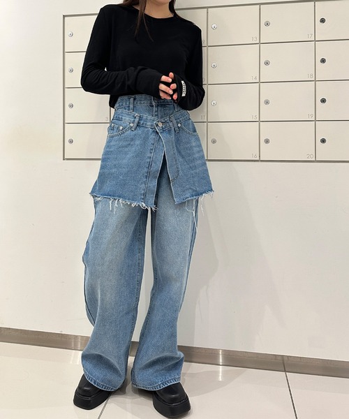「solleim」 デニムパンツ S ブルー レディース_画像9