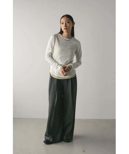 「STYLEMIXER」 長袖カットソー FREE ネイビー レディース_画像3