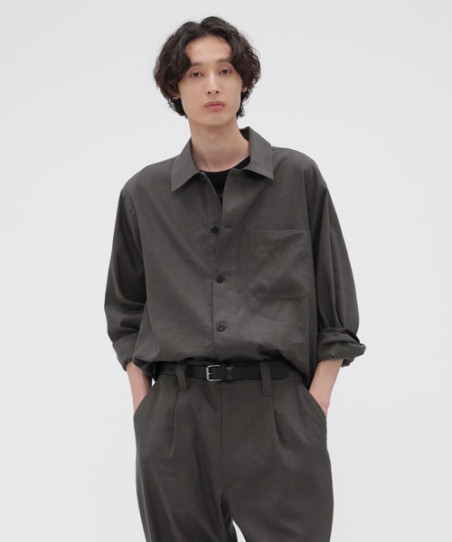 MARGARET HOWELL（マーガレットハウエル） シャツ LINEN WOOL SILK