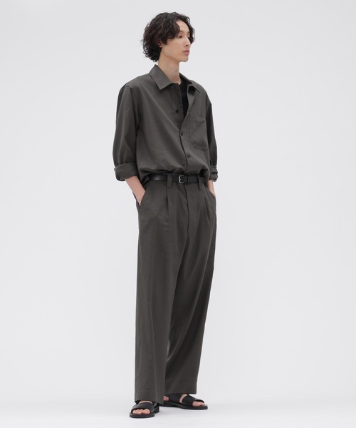 MARGARET HOWELL（マーガレットハウエル） シャツ LINEN WOOL SILK