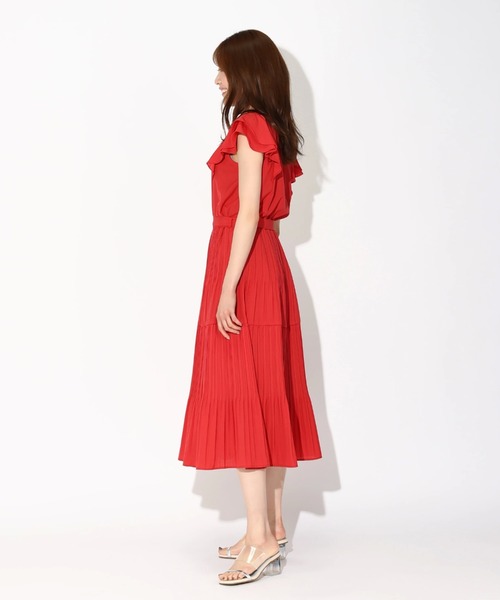 「MISCH MASCH」 半袖ワンピース M レッド レディース_画像3