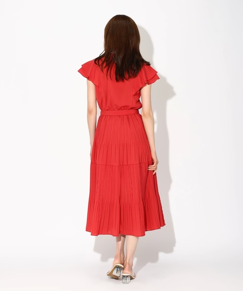「MISCH MASCH」 半袖ワンピース M レッド レディース_画像4