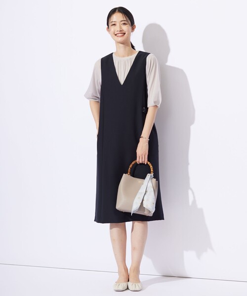 「J.PRESS」 半袖カットソー LARGE ベージュ レディース_画像3