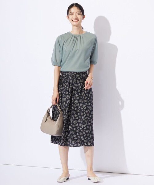 「J.PRESS」 半袖カットソー LARGE ベージュ レディース_画像5