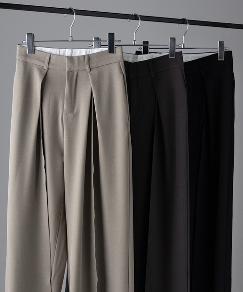 「me+em select」 スラックス LARGE グレー レディース_画像9