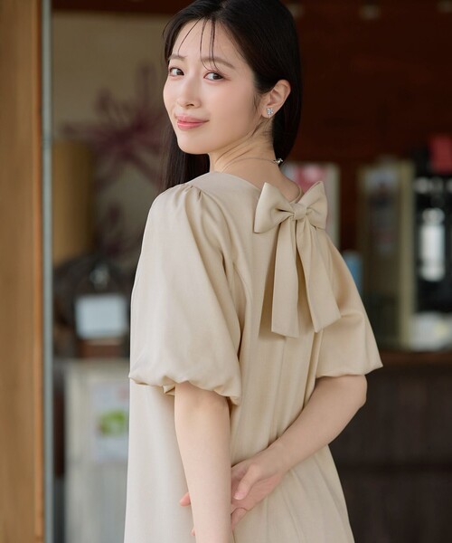 「Tiaclasse」 半袖ワンピース X-LARGE ブラック レディース_画像3