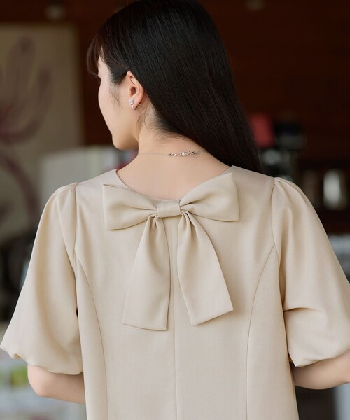 「Tiaclasse」 半袖ワンピース X-LARGE ブラック レディース_画像7