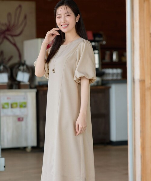 「Tiaclasse」 半袖ワンピース X-LARGE ブラック レディース_画像8