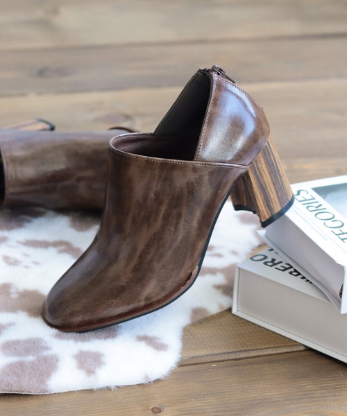 SESTO（セスト） ブーツ ウッドヒールブーティ レディース : ZOZOTOWN