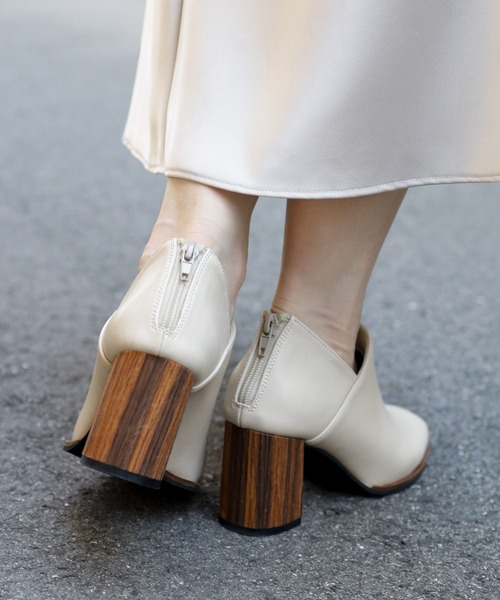 SESTO（セスト） ブーツ ウッドヒールブーティ レディース : ZOZOTOWN