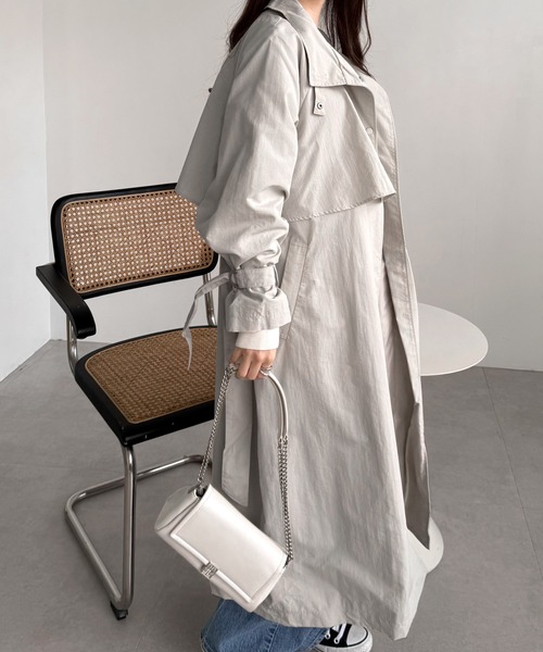 andme（アンドミー） トレンチコート コート 2wayスタンドカラー