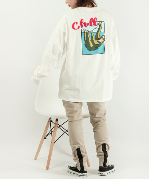 HERON PRESTON　激レア　刺繍×袖プリント　ロングスリーブTシャツ　M HALHAM ラグラン プリント ロングスリーブTシャツ/リンガー ロン