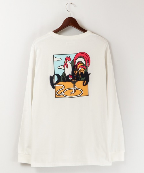 ATELANE tシャツ バックプリント刺繍ロングスリーブTシャツ
