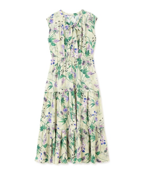 ジルスチュアートポルカフラワーワンピース花柄ティアードサイズ2