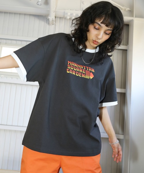 リンカーンDVD&Tシャツ tシャツ ヴィンテージライクプリント5分袖Tシャツ リンガーTシャツ