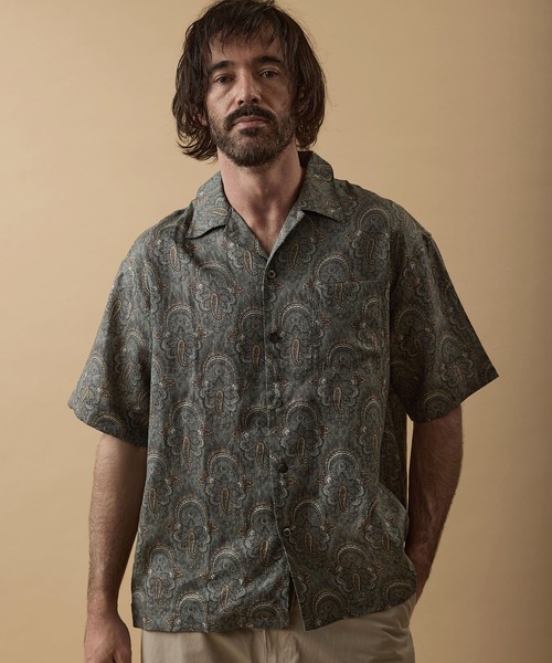 GORDON MILLER（ゴードンミラー） シャツ リネンペイズリー アロハ