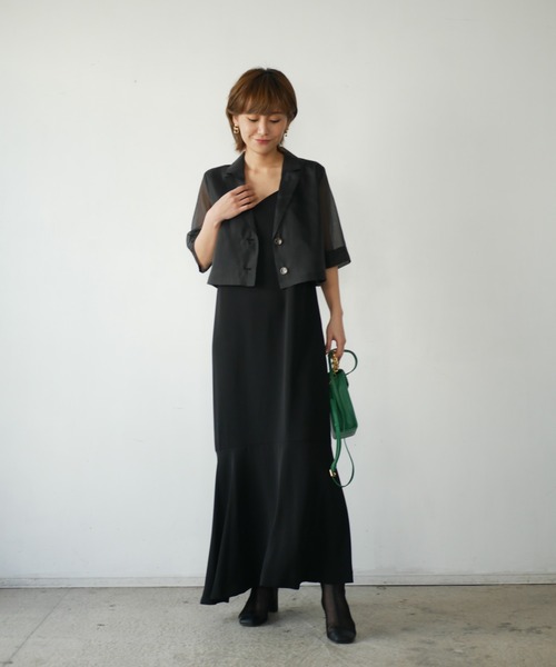 ジャケットセットドレス My shawty ドレス sheer jacket set dress : ZOZOTOWN Yahoo!店